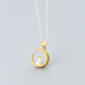 wholesale S925 Silver Necklace Pendant Women's Ethereal Cute Moon Rabbit Necklace Elegant Sweet Set Chain D4539-0-1