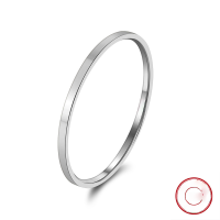 wholesale 925 Sterling Silver 1mm Minimalist Stackable Ring Women's Plain Band Ins Advanced Sense Hand Jewelry-Platinum plating, ring wall width 1.0MM, approximate weight: 0.44g 9