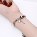 wholesale S925 Sterling Silver Korean Style Ins Star Tassel Luck Lucky Heart Multi-element Trend Bracelet-0-3