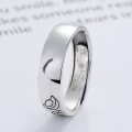 wholesale S925 silver retro vintage "Fortune from All Directions" auspicious meaning artistic and trendy versatile open ring-0-0