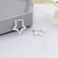 wholesale S925 Sterling Silver Hollow Star Design Ear Clips for Fashion Commute, Sweet and Cool Style, Trendy Temperament, and Minimalist Wind Ear Accessories-0-1
