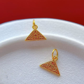 wholesale S925 ancient method gold-plated silver enamel with "Peace Joy Prosperity" ingot, "Wealth Blessing" character, and "Great Luck Great Profit" pendant drop charm-0-8