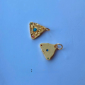 wholesale Sterling silver gold-plated with inlaid turquoise evil eye pendant DIY bracelet necklace accessory pure silver jewelry charm-0-5
