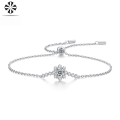 wholesale 925 Silver Adjustable Anti-Loss Clasp Stackable Fashionable Bracelet with Moissanite for Live Streaming Hot Sales Light Luxury High-End Feel-0-0