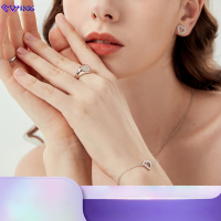 wholesale S925 Silver Heart Necklace Bracelet Earring Cross-Border Best-Seller Jewelry Set European and American Silver Processing Custom Wholesale-Bracelet 925 Silver