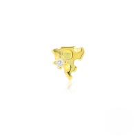 wholesale S925 Sterling Silver Animal Spiral Cartilage Single Stud Earring, A Trendy And Creative Bestseller-Gold-Single Model 4