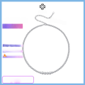 wholesale S925 Sterling Silver Moissanite In the Name of Light Necklace Elegant Collarbone Chain Cross-Border Hot Selling Necklace Factory Wholesale-0-1