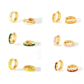 wholesale S925 Sterling Silver Ins-style Wavy Drip Enamel Hoop Earrings For Cross-border Hot Sales-0-0