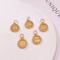 wholesale Metal S925 gold-plated pendant drop gourd six-syllable mantra and Tsakhi Lama charm accessories bracelet necklace bead DIY-0-3