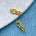 wholesale S925 Silver Gold Plated 24K Phoenix S-Clasp Extension Chain Pearl Fish Clasp DIY Accessories-0-10
