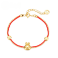 wholesale Metal material fashionable popular rabbit bracelet zodiac Year of the Rabbit red rope bracelet original design Chinese style wholesale-0-4