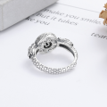 wholesale S925 Silver Fashion Retro Vintage Style Rotatable Dragon Pattern Agate Drip Resin Adjustable Ring-0-2