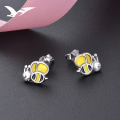 wholesale S925 Silver Korean Creative Cute Bee Drip Earrings, Internet Celebrity Same Style New Product, Simple and Fashionable Student Earrings-0-0