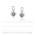 wholesale Pure Silver New Chinese Style Rose Silver Heart Earrings French High-End Feel Earrings Drop Shipping-0-2