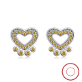 wholesale S925 sterling silver gold-plated ultra-sparkling zirconia drop earrings, manufacturer wholesale-0-57