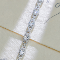 wholesale S925 Sterling Silver High-Version Full Diamond Women's Bracelet, Luxury Niche Minimalist Style with Large Zirconia Stones for Wholesale-0-1