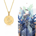 wholesale S925 Silver Minimalist European and American Style Zodiac Round Pendant Without Chain, Women's Viral Wholesale Zodiac Necklace-0-14