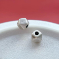 wholesale 999 Silver Eight-Lobed Bead Spacer Meteorite Surface Irregular Antiqued Loose Beads for DIY Bracelet Stringing-0-5