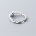 wholesale S925 Silver Nalan Ring for Women, Japanese and Korean Style Small Fresh Retro Rope Open-Ended Ring Simple Silver Ring J4816-0-2