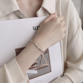 wholesale S925 Sterling Silver Korean-style Simple Geometric Bamboo Section Bohemian Trendy Casual Bracelet-0-3