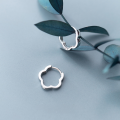 wholesale S925 Silver Floral Ear Clasp for Women, Small Fresh Hollow Five-Petal Flower Ear Studs, Forest Style Ear Accessories G1641-0-3