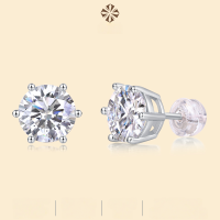 wholesale S925 Silver Years of Quiet Goodness Earrings Moissanite New Style Hoop Earrings TEMU Cross-Border Bestseller Ready-to-Ship Wholesale-Moissanite 50 points*2 (special product)