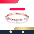 wholesale 18K Rose Gold Plated Fashion Commuter Diamond Ring for Women, Ins Fresh and Sweet Style, Set with Zircon, Gift-0-1