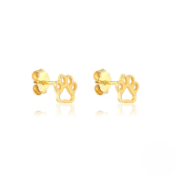 wholesale S925 Sterling Silver Animal Dog Cat Paw Stud Earrings, Amazon Bestseller, Fashionable And Minimalist-Gold