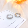 wholesale S925 Sterling Silver Roman Earrings for Women, Minimalist Luxury High-End Hoop Earrings, Valentine's Day Simple Ear Clasp Jewelry-0-5