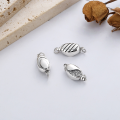 wholesale S925 Sterling Silver Cloud Tide Pavilion Unique Pattern Stripes Niche Matching Bracelet Necklace DIY Universal Clasp Ingot Clasp-0-0