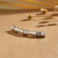 wholesale 999 Sterling Silver Bamboo Joint Curved Tube Accessories Large Hole Bracelet Pure Silver Coin Bracelet DIY Woven Bracelet Spacer Beads-0-7