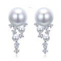 wholesale 925 Silver New 10mm Pearl Ear Studs, Minimalist Design, Elegant and Versatile Earrings-0-0