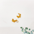 wholesale S925 gold-plated auspicious bean leaf pendant charm DIY semi-finished crystal jewelry accessory-0-11