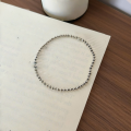 wholesale S925 Sterling Silver Korean Geometric Flat Bead Bracelet for Women, Small and Niche, Light Luxury, Minimalist and Understated Style, Versatile Accessory-0-4