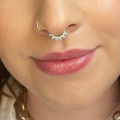 wholesale S925 Sterling Silver Open Nose Ring With Zircon For Cartilage Piercing-0-1