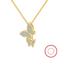 wholesale S925 Sterling Silver Cloud-Pull Jewelry Butterfly Flying Diamond-Inlaid Collarbone Chain, Versatile and Elegant, Direct from the Manufacturer-0-0