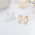 wholesale S925 Sterling Silver Trendy European and American Minimalist Style Small Knot Ear Studs, Versatile INS Aesthetic Earrings-0-2