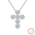 wholesale Sterling Silver/Surgical Steel/18K Gold Cross Pendant Necklace with Exquisite Diamond Inlay, Unique Design, Hip-Hop Unisex Fashion-0-1