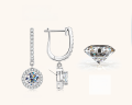 wholesale Sterling Silver, TikTok Influencer Live Broadcast Same Style Moissanite Earrings, Small Drop Earrings, Niche Design, Luxury High-End Feel, Wholesale Silver Ear Jewelry-0-5