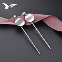 wholesale S925 Silver Earrings for Women, Polished Ear Pendants with a Fresh and Elegant Style, Simple and Fashionable Jewelry Wholesale from the Source Factory-Earrings with plastic earplugs 925 silver