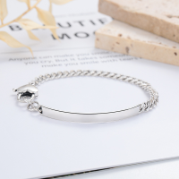 wholesale S925 Silver Fashion Korean Japanese Style Double-Lucky Heart Clasp Ins Trendy Personality Bracelet-YS273M/approx. 12.7g 925 silver