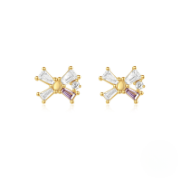 wholesale S925 Sterling Silver Marquise Teardrop Double Butterfly Stud Earrings,ins-Gold#3 925 Silver