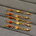 wholesale S925 gold-plated antique-style accessory enamel drip oil dopamine chain bracelet DIY extension chain tail chain jewelry-0-2