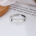 wholesale S925 Sterling Silver Retro Vintage Buddhist Scripture "Namo Amitabha Buddha Heart Sutra" Adjustable Unisex Ring-0-1
