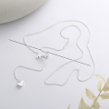 wholesale S925 Sterling Silver Korean-style Minimalist Fresh and Sweet Heart Tassel Trendy Versatile Women's Collarbone Necklace-0-2