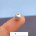 wholesale 999 Pure Silver Beads Loose Beads Matte Beads Ancient Method Silver Beads Round Beads Handmade DIY Beading Materials Pure Silver Accessories Single Bead-0-16