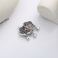 wholesale S990 Sterling Silver Retro Chinese Style Auspicious Peace Lock with Tassel Pendant, Creative National Trend Jewelry Design-0-1