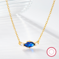 wholesale S925 Silver Necklace, Small and Exquisite High-end Sense Chain, Versatile Colored Zircon Pendant Necklace for Women, Cross-border Hot-selling Wholesale Accessories-0-7