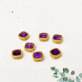 wholesale S925 gold-plated silver natural amethyst accessories handmade DIY semi-finished crystal jewelry bracelet necklace beads-0-2