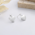 wholesale S925 Sterling Silver Korean Style Love Matte Process Ear Studs, Ins Niche Sweet Temperament Versatile Earrings-0-1